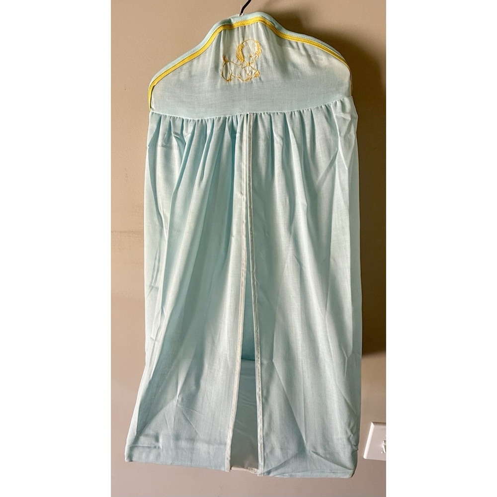 VTG Hanging Baby Nursery Diaper‎ Stacker Holder 25" Baby Blue Puppy Cottage Chic